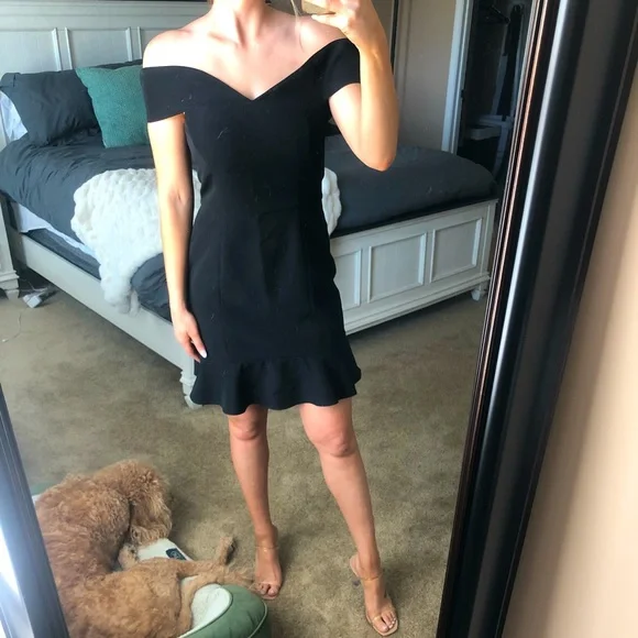 Gianni Bini | Dresses | Gianni Bini Little Black Dress Size 6 Off The  Shoulder With Ruffles | Poshmark